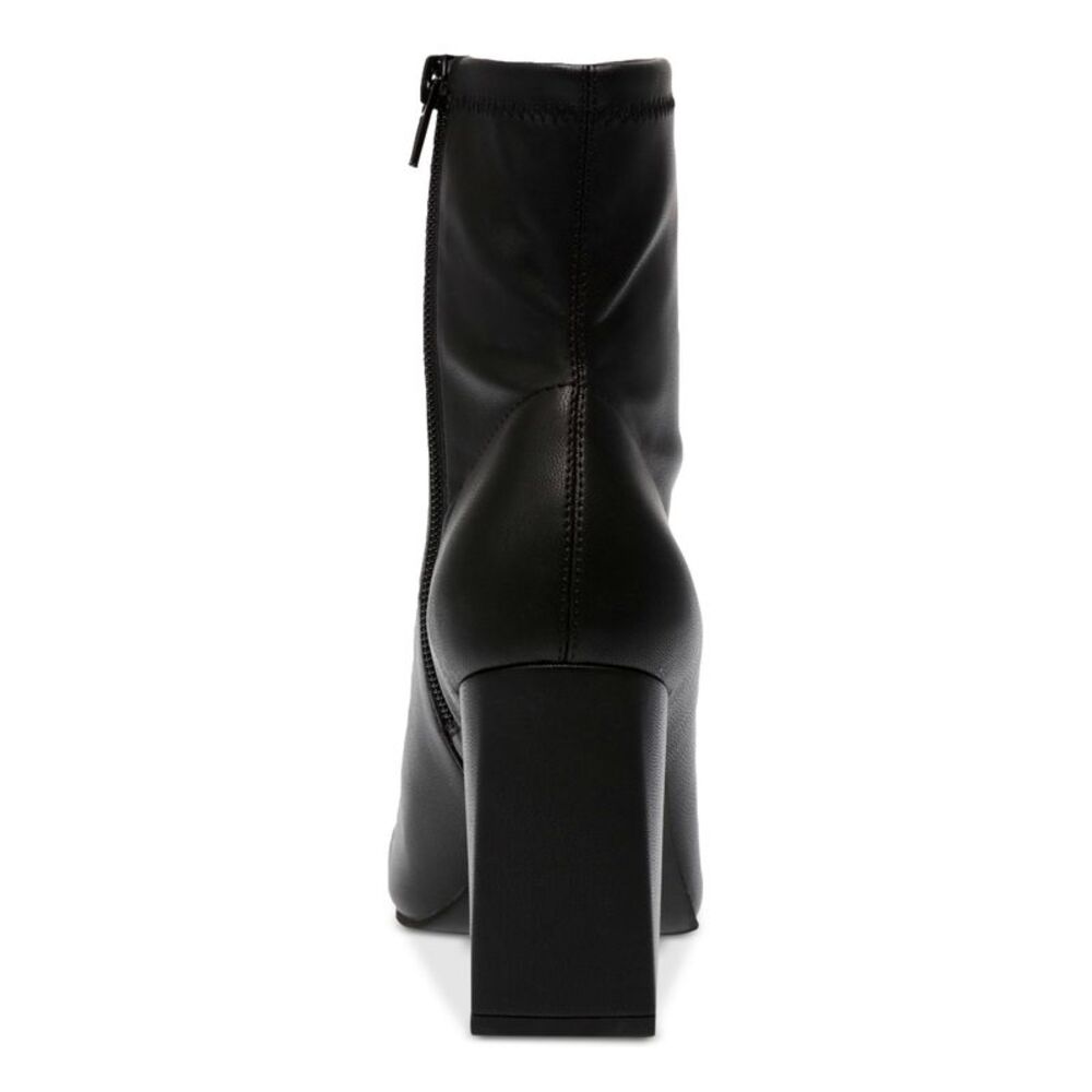 WILD PAIR Womens Black Padded Iloise Pointed Toe Block Heel Booties 7 M - Picture 2 of 4